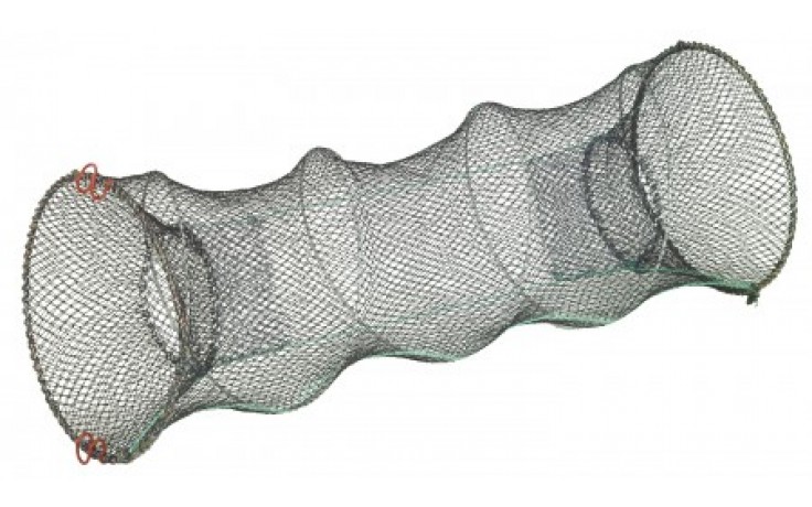 Köderfischreuse für Köderfische 90 * 30 * 25 cm rund und faltbar
