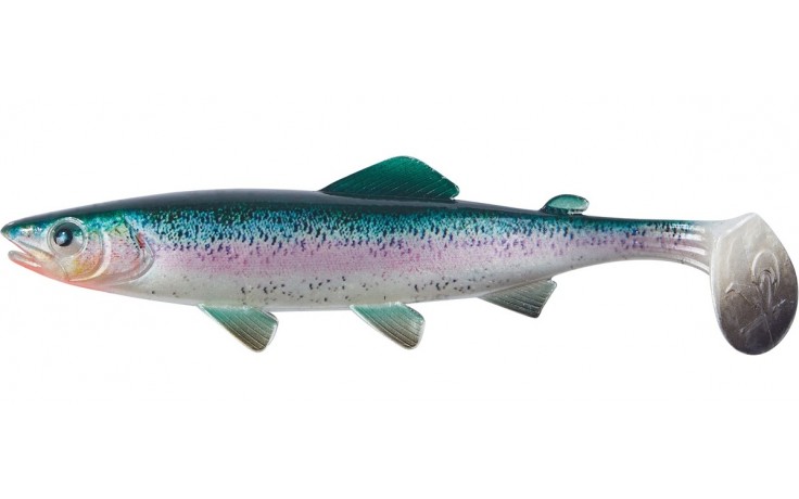 Clone Shad Regenbogenforelle 12cm Angelköder Gummifisch zum Angeln auf Raubfische