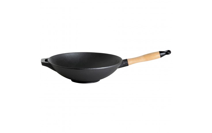 Wok für Gasgrill Holzkohlerigg Gusswok 30 * 7,5 cm