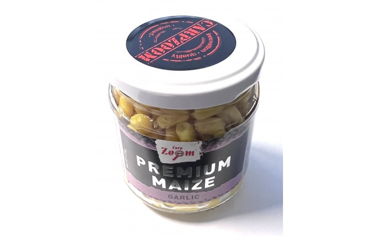 Carp Zoom Premium Maize Garlic Knoblauch Angelmais 125 Gramm im Glas mit Schraubverschluß