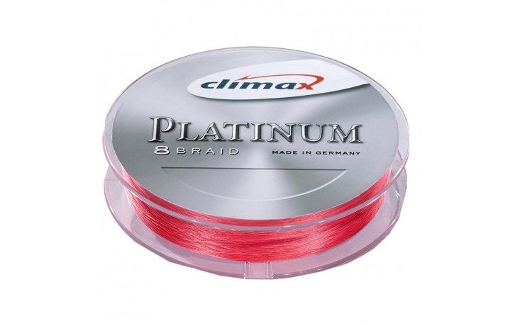 Climax Platinum 8 Braid geflochtene Angelschnur ROT 0,16 mm/15,5 kg- 1 Meter