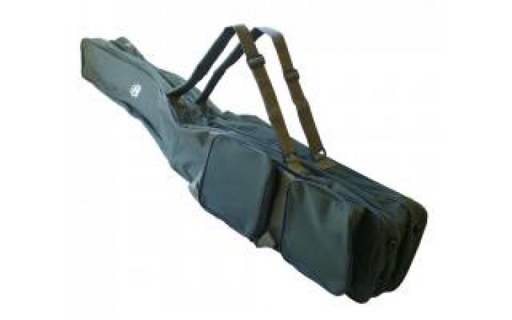 Behr Rucksackfutteral 1,60 m Länge Angelrutentasche mit 2 Innenfächer für 4 bis 6 komplett montierte Angelruten 