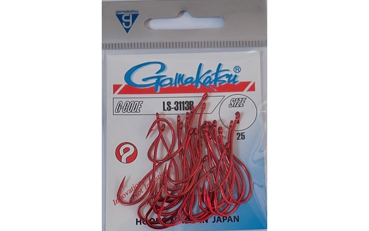 Gamakatsu LS-3113R 20 Stück Größe 1/0 Naturköder und Wurmhaken