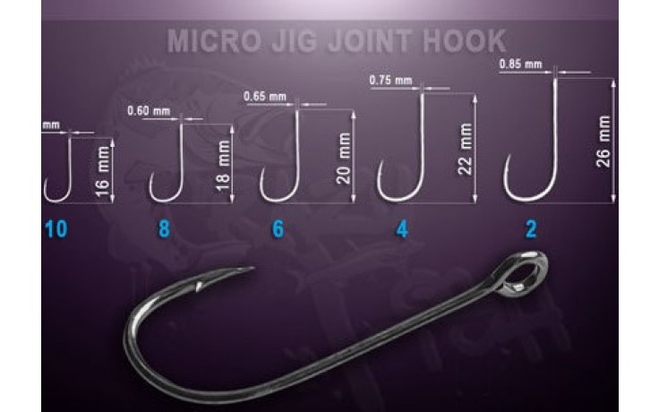 Crazy Fish Micro Jig Joint Hook Gr. 2