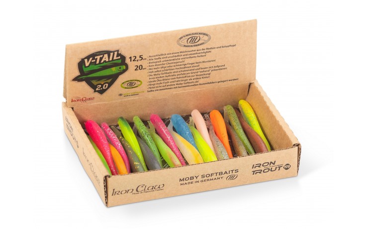 Moby Softbaits V-Tail 2.0 Länge 19 cm Wild Mix