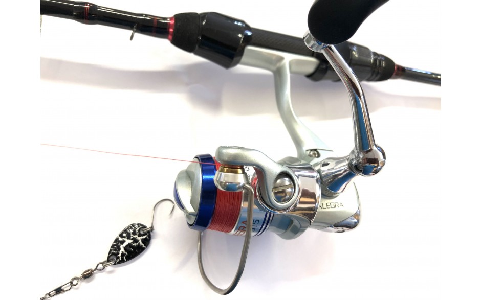 Spoon Angelset mit Angelrute Angelrolle Angelschnur Angelköder 2,1 Meter bis 8 Gramm Rolle mit 5 Kugellager und Ersatzspule