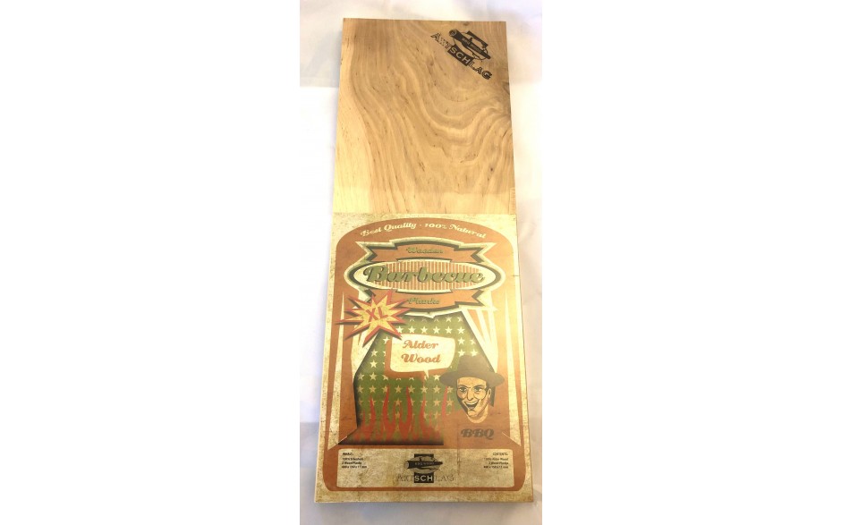 Axtschlag Barbecue Wood Plank Erlenholz 2 Stück 40 * 15 * 11 mm