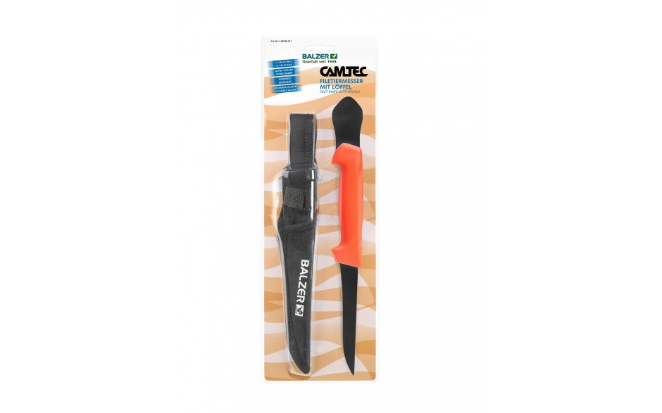 Filetiermesser mit Löffel 12cm zum Fische filetieren 