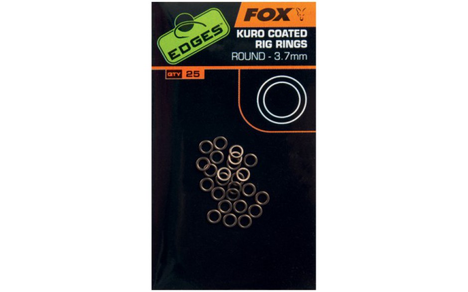 FOX Edges Kuro Coated O Rig Rings 3,7 mm