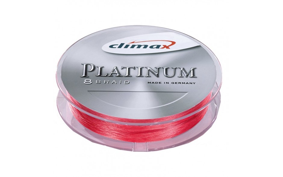 Climax Platinum 8 Braid geflochtene Angelschnur ROT 0,16 mm/15,5 kg- 1 Meter