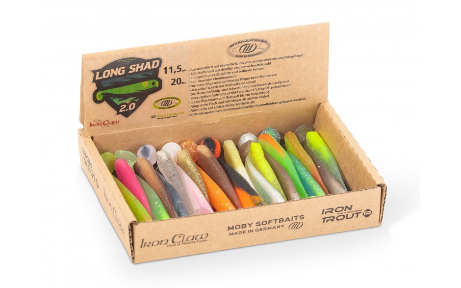 Moby Softbaits Long Shad 2.0 Länge 11,5 cm Wild Mix