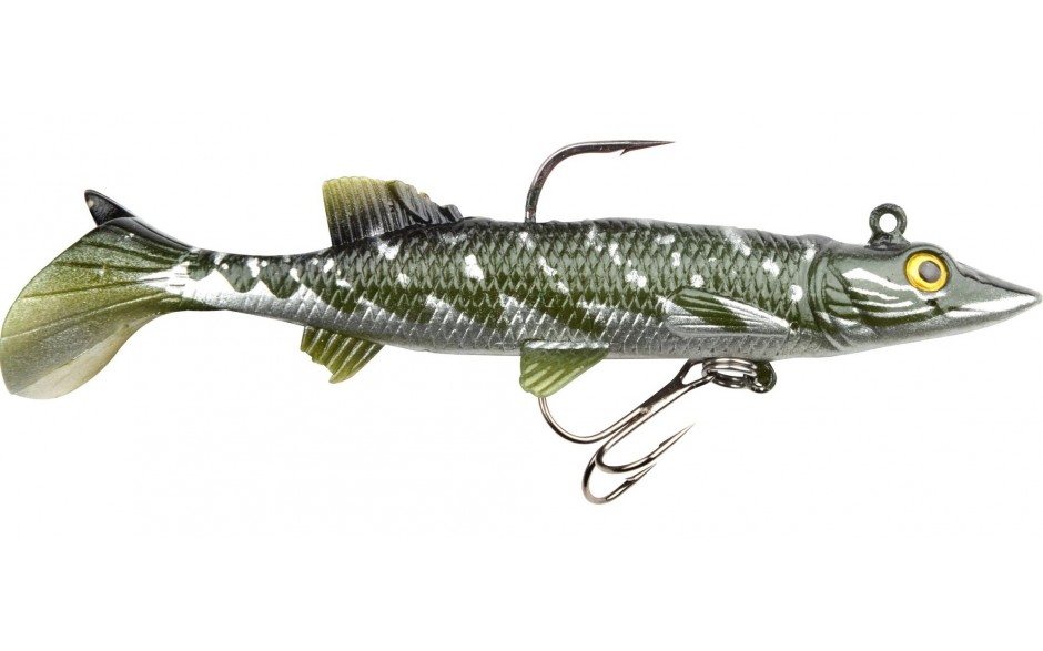 Spro Power Catcher Natural Pike Gummifisch 2 Stück 14 cm 41 Gramm Farbe Metal Angelköder Gummiköder mit Blei und 2 Angelhaken