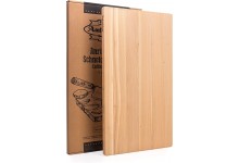 Axtschlag BBQ Anrichtbrett und Schneidebrett L Großes Arbeitsbrett - 40 x 35 x 2,5 cm ideal für Küche und Grill und BBQ