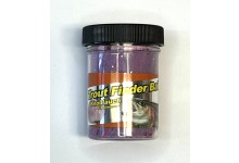 Trout Finder Bait Forellenteig glitter rot weiss 50 Gramm Angelköder mit Glitter und Knoblauch Geschmack
