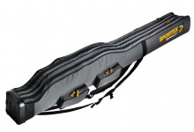 Sportex Super Safe 1,65 Meter mit 2 Fächer für 2 bis 4  Angelruten Farbe grau mit 2 Trageriemen