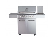 Allgrill Allrounder L Gasgrill mit Seitenbrenner Volledelstahl Gasgrill 20,7 kW 4flammig Gasgrill 71 * 46cm Grillfläche
