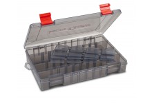 Angelzubehör Box 27 * 18 cm 4 lange Fächer ausgestattet mit hochwertigen Verschlüssen Kunstköderfest 