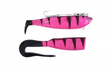 Adrenalin Arctic Shad pink-schwarz Fireshark 300 Gramm 22 cm mit Ersatzschwaz Angelköder Meeresköder