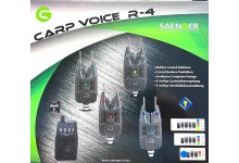 Sänger Carp Voice R-4 3 + 1 Funkbissanzeiger Set mit Radio Control und verstellbarem Ton, Lautstärke, Sensibilität