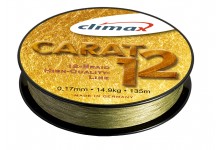 Climax Carat 12 geflochtene Angelschnur moos grün 0,17 mm 14,9 kg | 135 Meter