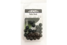 Jenzi Rubber Beads schwarze Gummiperlen 10 mm 20 Stück für Angelmontagen