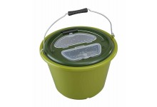 Köderkessel für Fische 18 Liter mit herausnehmbarem Einsatz und 1 Fach für die Sauerstoffpumpe