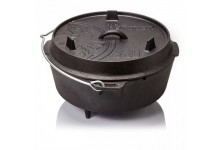 Petromax Feuertopf 6ft 5,5 Liter Dutch Oven inklusive Deckel ideal für 4 bis 8 Personen 