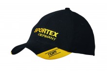 Sportex Base Cap schwarz mit gelbem Netz hinten 	 | Baseballcap von Sporte