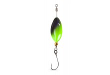 Iron Trout Swirly Leaf Lure Spoon 3 Gramm 6,5 cm Köder BY Black Yellow